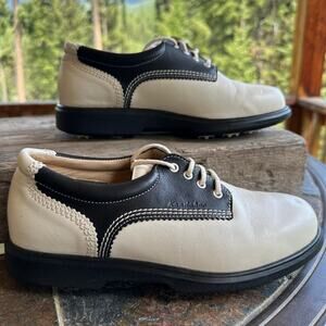 Kandahar Womens Golf Shoes 37.5 Handmade Leather Spiked Saddle Classic Retro VTG